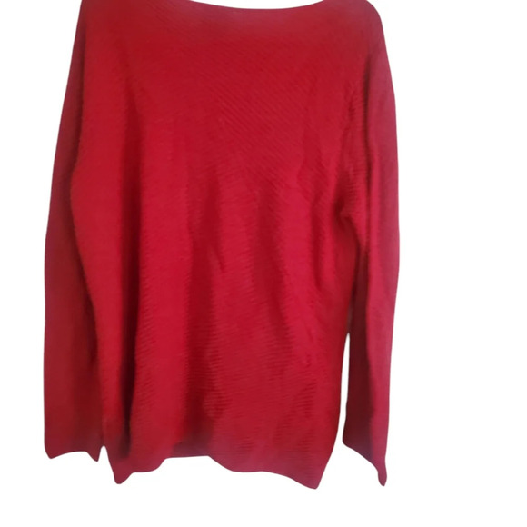 Eileen Fisher ribbed vneck long sleeve 100% wool sweater, size large - Picture 4 of 7